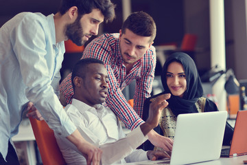 startup business people group working everyday job at modern office