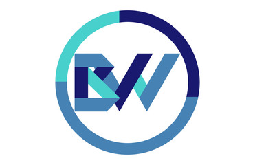 BW Global Blue Ribbon letter Logo