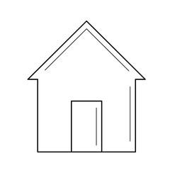 House vector line icon isolated on white background. Home mortgage line icon for infographic, website or app.
