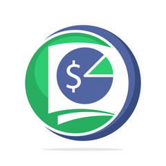 icon logo with the concept of bookkeeping management for tax reporting