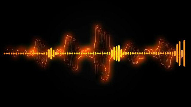 digital audio sound spectrum black background