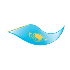 Kazakhstan flag, vector illustration