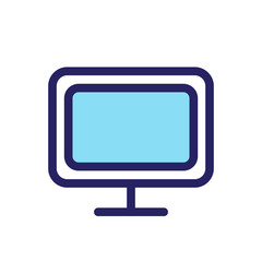 Monitor isolated vector icon white background