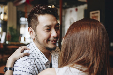 Lovely couple having a good time together