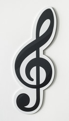 Fototapeta premium Musical note audio cut out icon