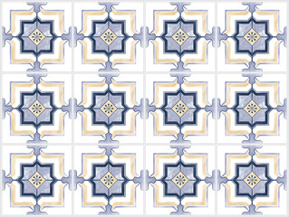 Illustration of tiles textured pattern