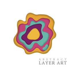 Colourful Abstract Layer Art with paper cut shapes. Vector design layout for business presentations, flyers, posters and invitations