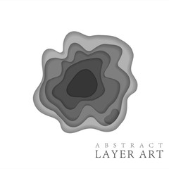 Abstract Layer Art with paper cut shapes. Vector design layout for business presentations, flyers, posters and invitations