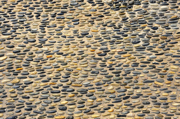 The pebbles on the ground