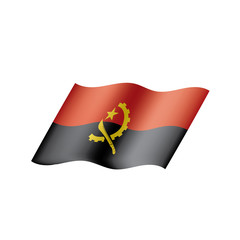 Angola flag, vector illustration