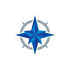 Compass Star Logo Icon Design