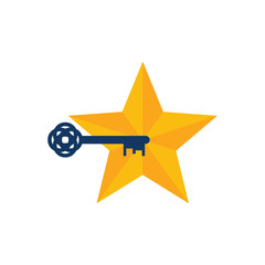 Key Star Logo Icon Design