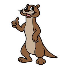 Cartoon Otter Character