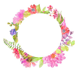 Watercolor beautiful floral design