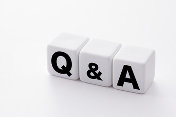 質問　Q&A words concept