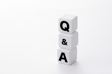 質問　Q&A words concept