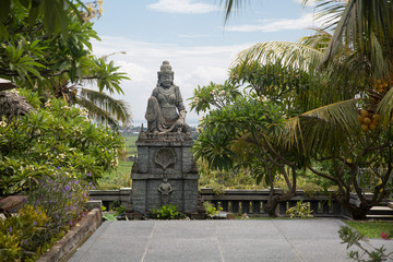 Bali view with temple in jungle