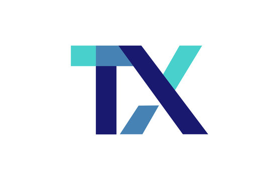 TX Ribbon Letter Logo