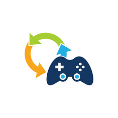 Obraz premium Recycle Game Logo Icon Design