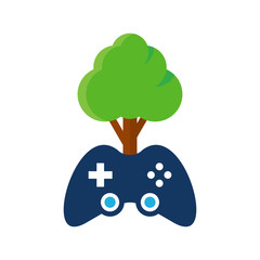 Tree Game Logo Icon Design