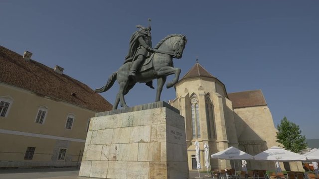 Low angle of Michael the Brave statue