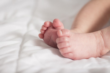 Beautiful image of the feet of a newborn baby