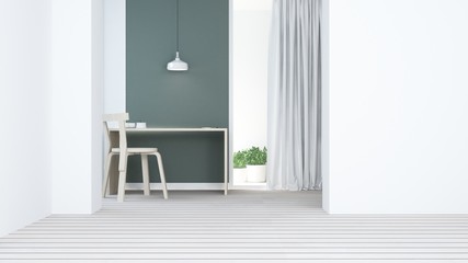 Work space interior background - 3d rendering minimal japanese	