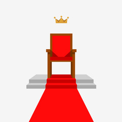Throne and crown icon