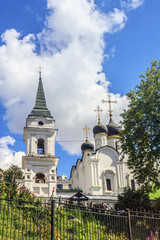 The exterior of the Church of St. Vladimir in the Old Gardens in Moscow.