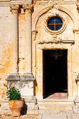 Fototapeta na wymiar Basilica of Arkadi Monastery on Crete Island, Greece