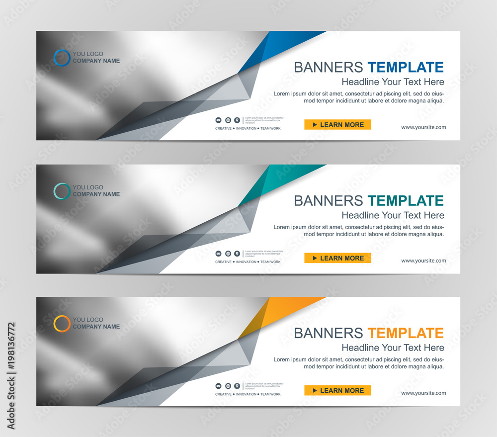 Wall mural abstract web banner design background or header templates