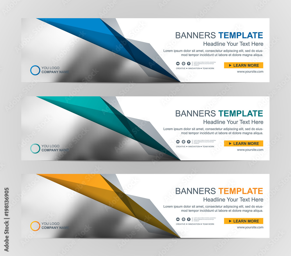 Wall mural abstract web banner design background or header templates