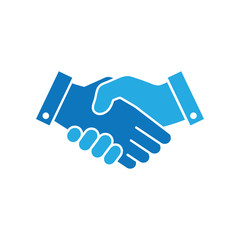 Shaking hands agreement vector icon.