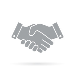 Shaking hands agreement vector icon.