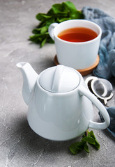 Black tea with mint