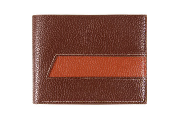 brown wallet isolated on white background