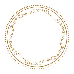 Vector dots and beads frame.