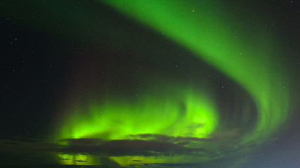 The Northern Lights, the Aurora in the night sky.