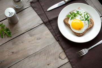 Fried Egg on Wholegrain Toast
