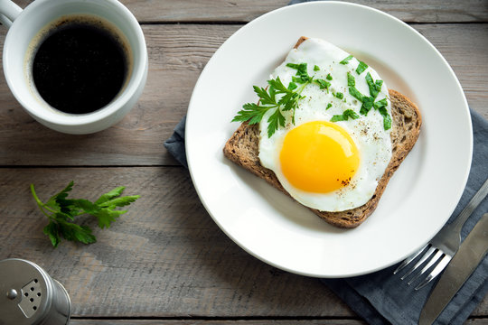 Fried Egg On Wholegrain Toast