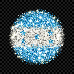 Honduras flag sparkling badge