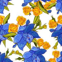 vector seamless flower pattern