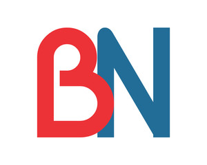 BN initial alphabet typography typeface typeset logotype alphabet image vector icon