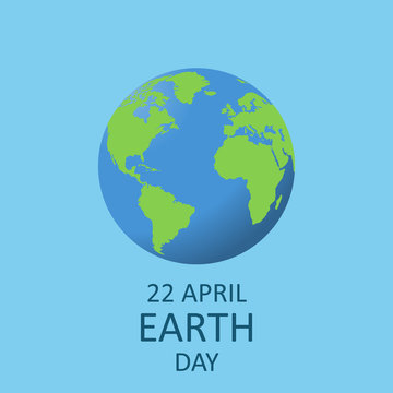 Vector image of April 22, earth day.