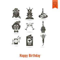 Happy Birthday Icons Set