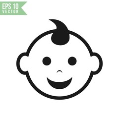 baby face icon vector template