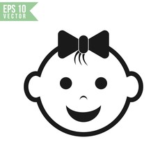 baby face icon vector template