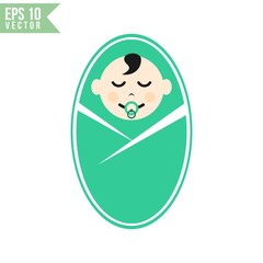 baby face icon vector template