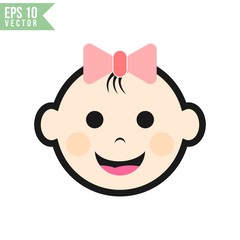baby face icon vector template