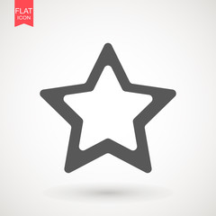 Star line vector icon , grey favorite web symbol. Star Icon vector. Simple flat symbol. Perfect pictogram illustration on white background .